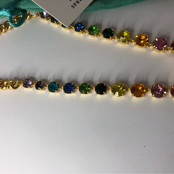 Kurt Geiger London Rainbow Multicolor Crystals Eagle Head Necklace Gold Tone - Picture 6 of 11